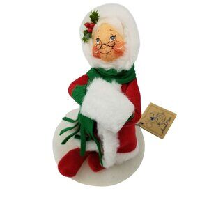 Vintage 80s Annalee Mobilitee Mrs Santa Claus 9" Christmas 5215